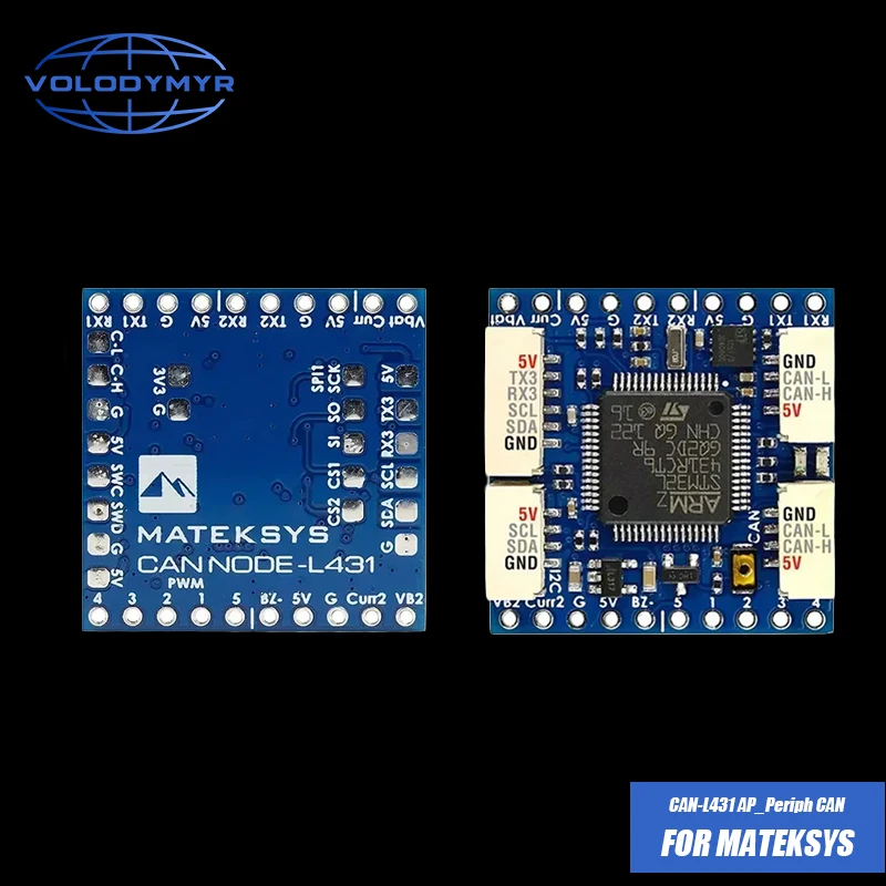 VOLODYMYR for MATEK CAN-L431 AP_Periph CAN Node DroneCAN L431 (26x26mm) for ArduPilot GNSS Compass Barometer & Airspeed Sensor
