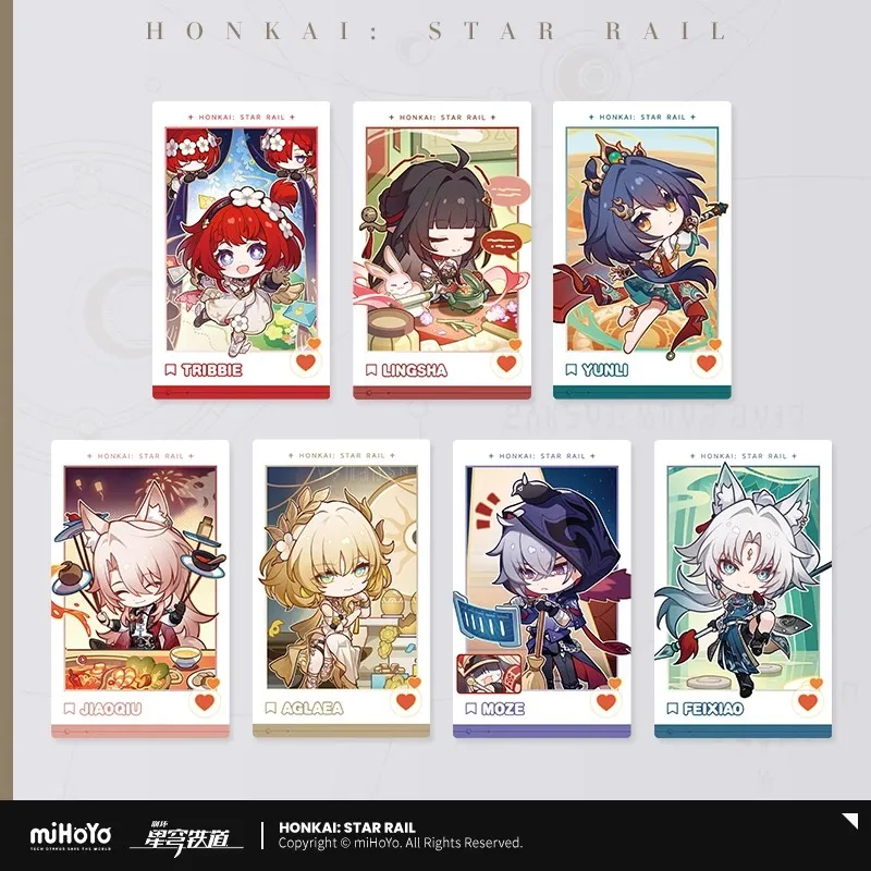 

Официальный miHoYo Honkai: StarRail, набор бумажных карточек серии New Year's Celebration 2, товары для аниме-игр
