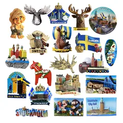 Sweden Amorous Feelings Fridge Magnets Tourist Souvenirs Crafts Refrigerator magnet Decoration Articles Handicraft Gifts