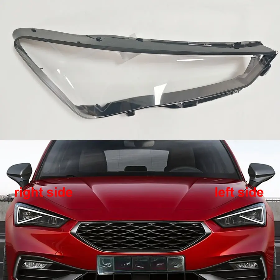 

For Seat Leon 2019 Car Headlamp Cover Headlight Transparent Lens Lamp Shell Masks Plexiglass Replace Original Lampshade