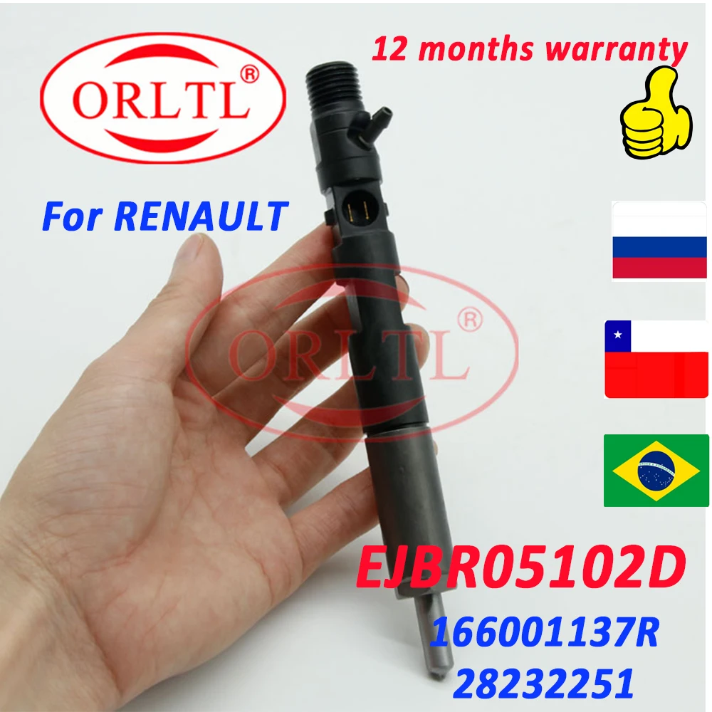 

ORLTL For RENAULT 28232251 EJBR05102D Diesel Injector 166001137R L 381 PBD Fuel NOZZLE 5102D Common Rail Injector Nozzle