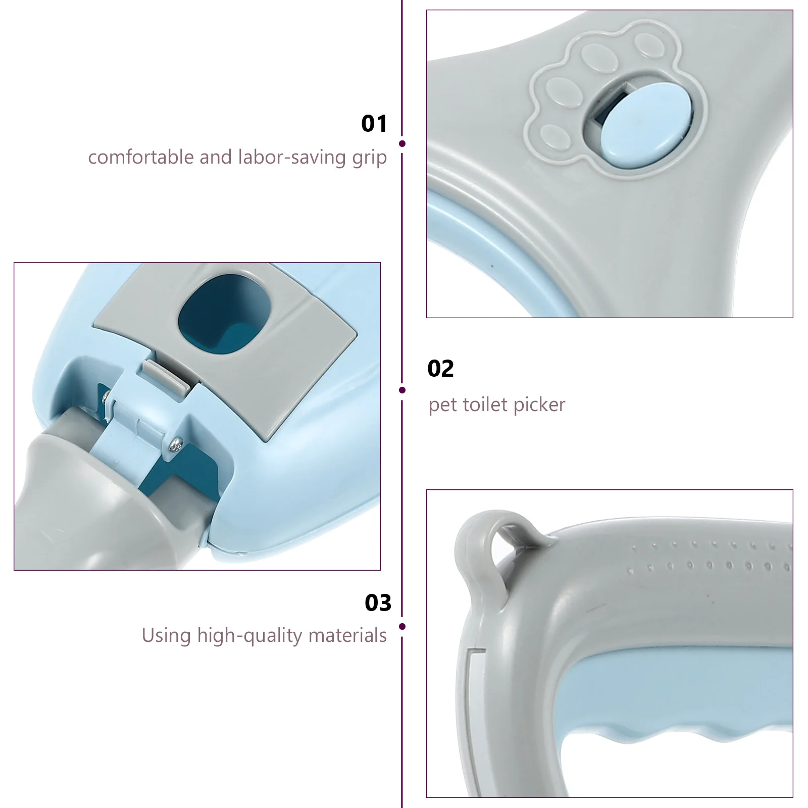 

Dog Poop Scooper Portable Handheld Waste Pickup Tool For Dogs Outdoor Cleaning Poop Shovel Pet Litter Picker Stool Remover