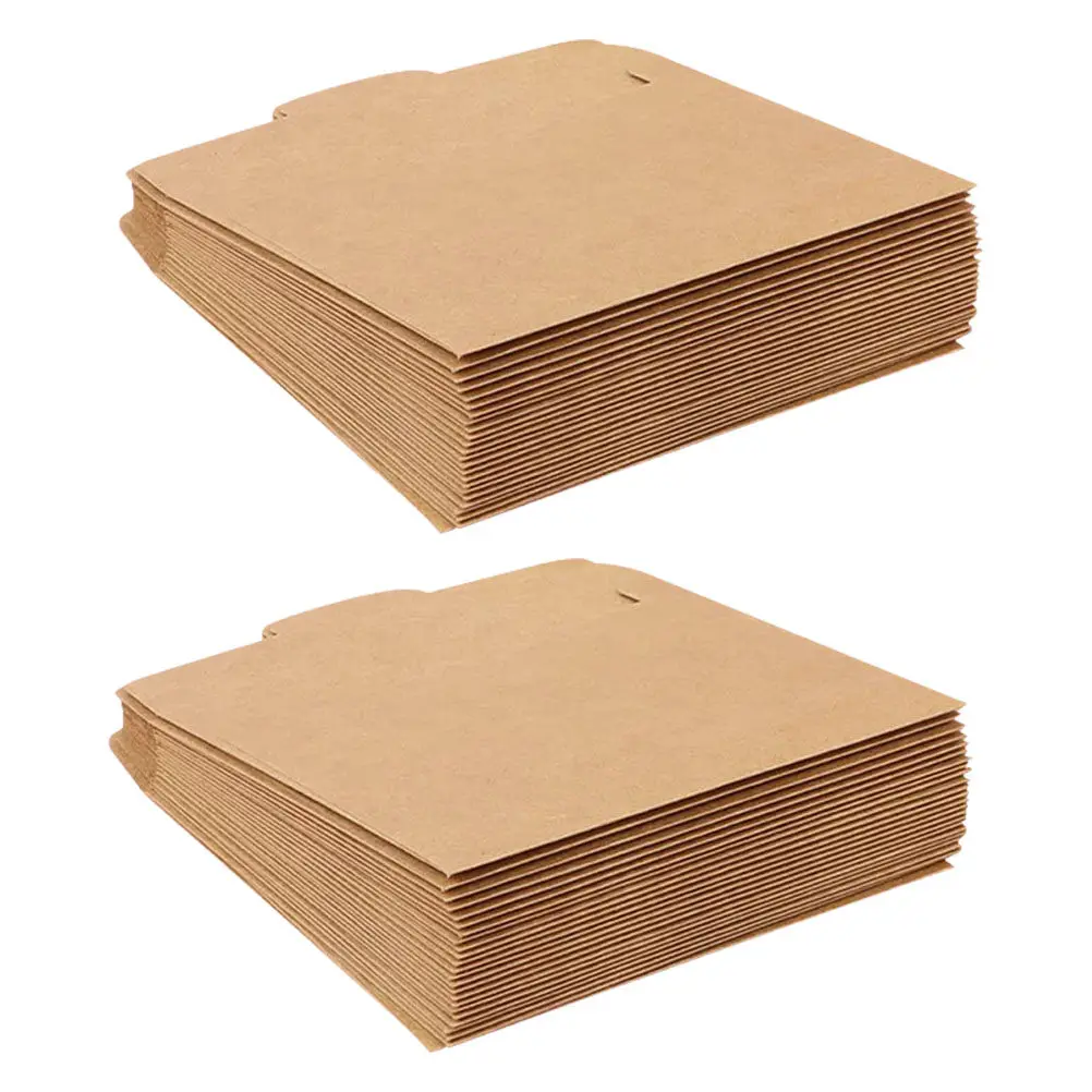100 Pcs Binder Envelopes Business Brown File Folders Dvd Sleeves Cardboards Cd Protective