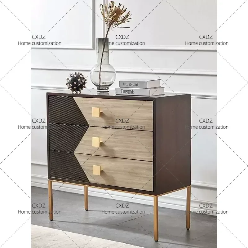 Medieval Style Storage Cabinet Bedroom Three Drawer Unit Entryway Partition Console Dining Room Sideboard Furniture