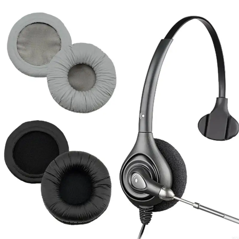 Q6PA Gathered Ear Cushions for HW251, HW261, and HW720 Earpieces with High-Resilience Padding and Central Fabric Sections