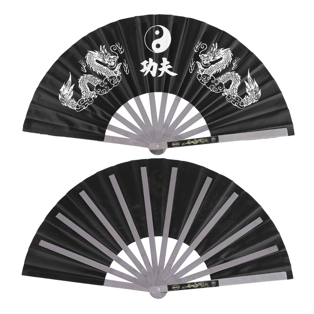 

Martial Arts Fan, 64 * 35cm Kung Fu Practice Fan, Stainless Steel Tai Chi Fan for Kung Fu Practice and Performances