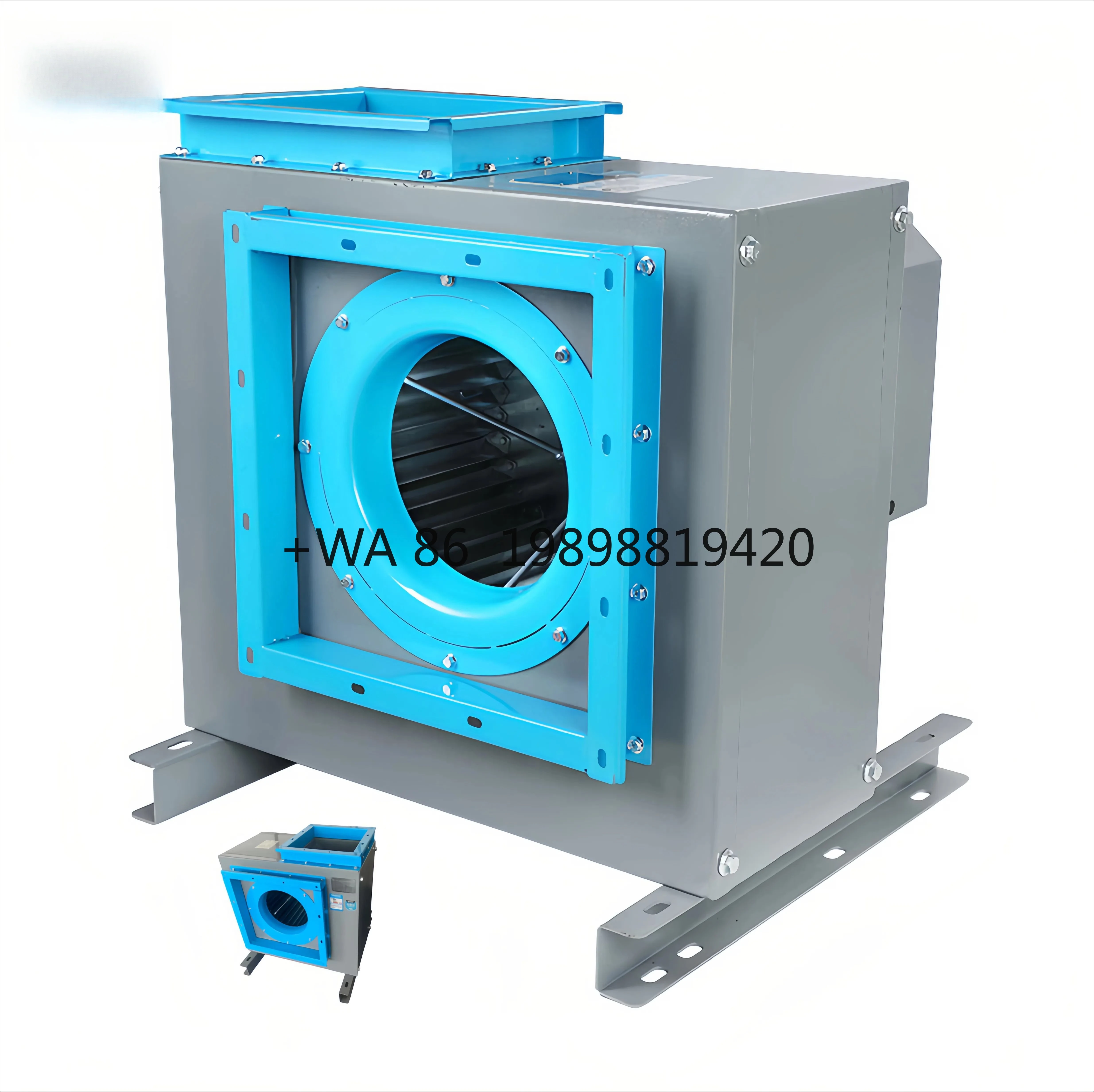 

Noise Industry Restaurant Kitchen Pipeline Smoke Exhaust Air Pumping Centrifugal Fan square Pressure High Volume Low