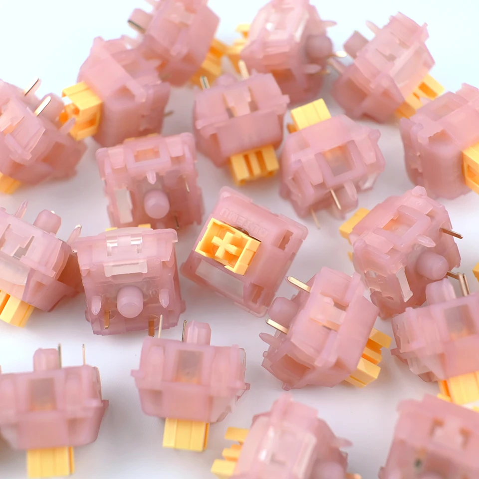 Outemu Silent Peach V3 Switches Lubed Update Silent Lemon V3