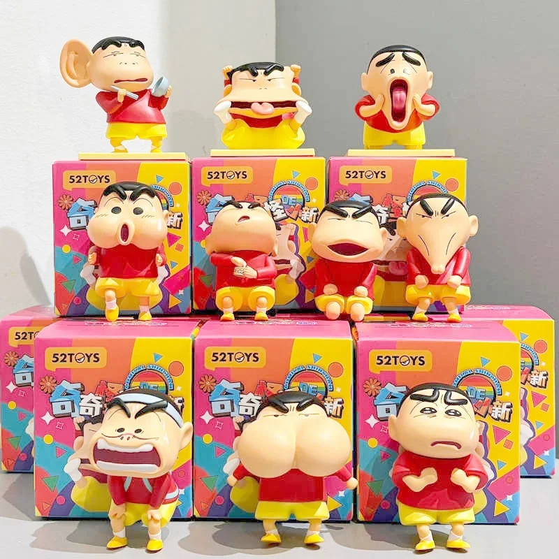 

52TOYSC мультфильм анимированный карандаш Шинчан странная глухая коробка кукла ручной работы украшение для рабочего стола милые подарки на день рождения и праздник