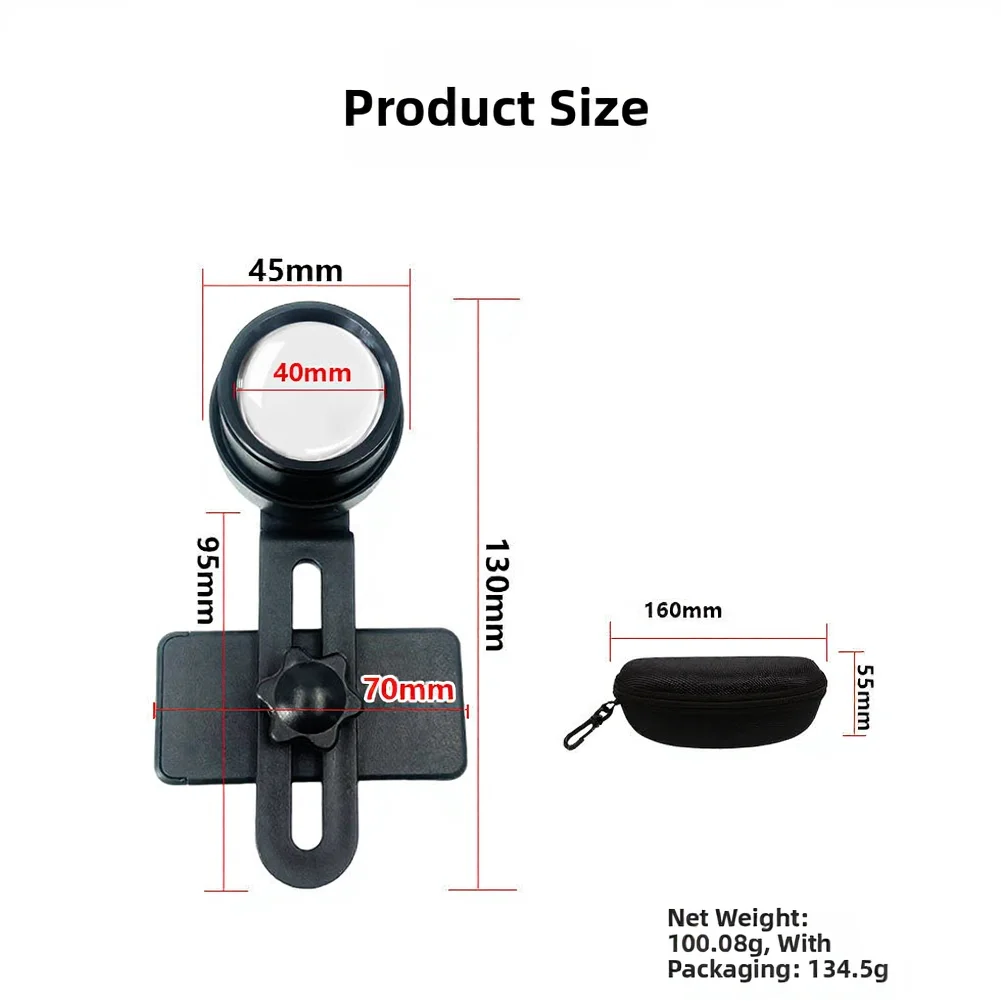 For Macro Photography Phone Magnifier Clip On Smartphone Magnifier Mobile Camera Attachment 1 4-inch Brass Nut