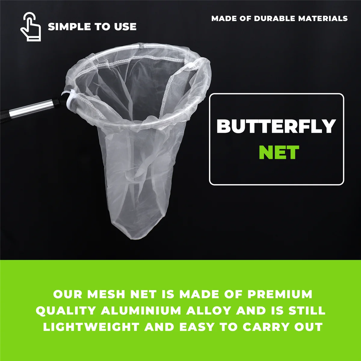 Сумка-сетка для бабочки Сетка для ловли бабочек Нейлоновая сетка для рыбы с телескопической ручкой для