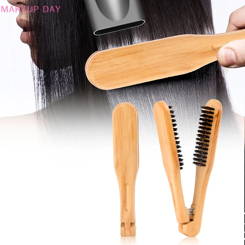 Ingrid Splint Comb Bristle Straightener Hair Salon Wood Straightener Hair Styling V-plate Comb