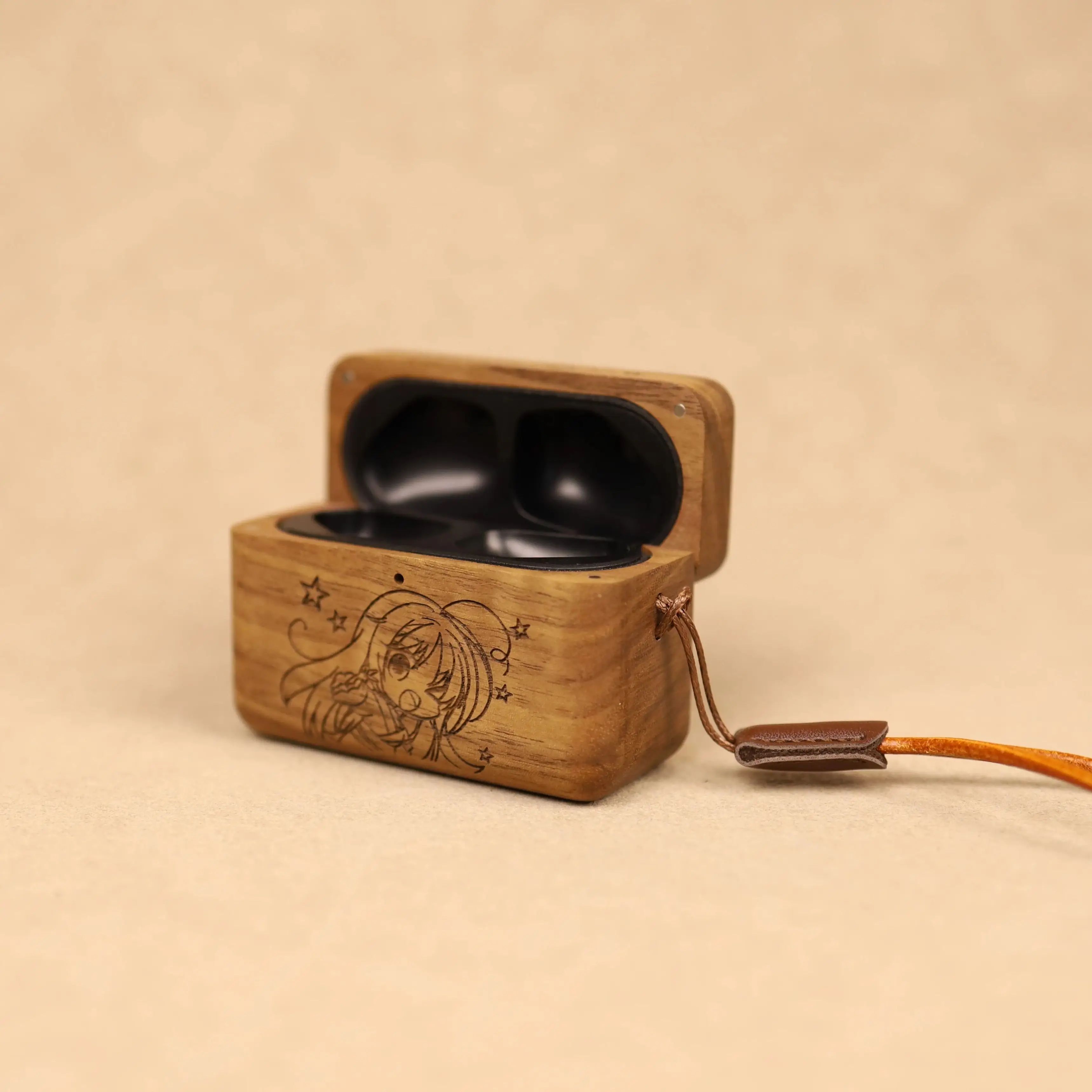 Handmade Walnut Wood Protective Case for Marshall MOTIF II A.N.C