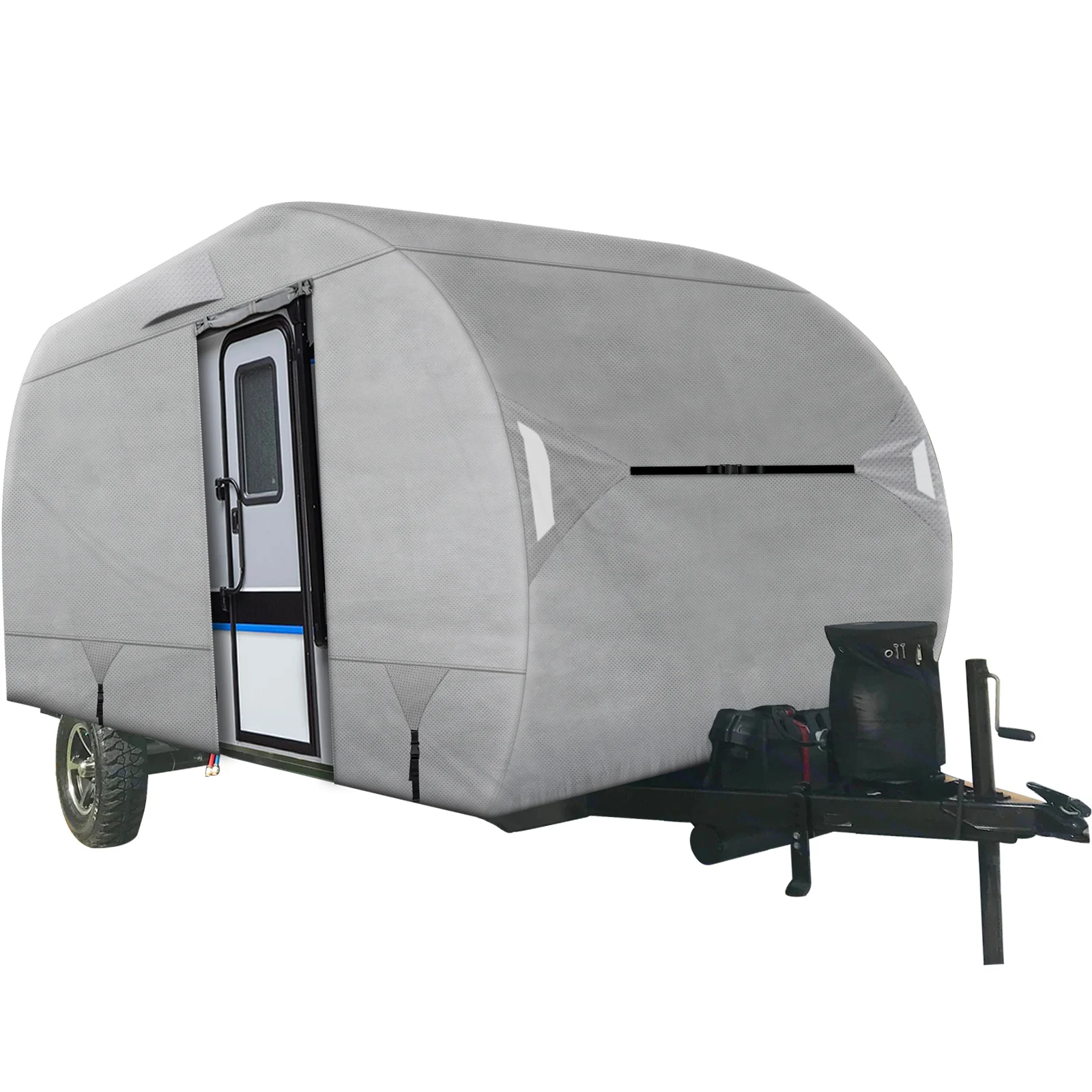 

Easezone Polyester Waterproof Camper Trailer Cover UV Resistant Motorhome RV Cover