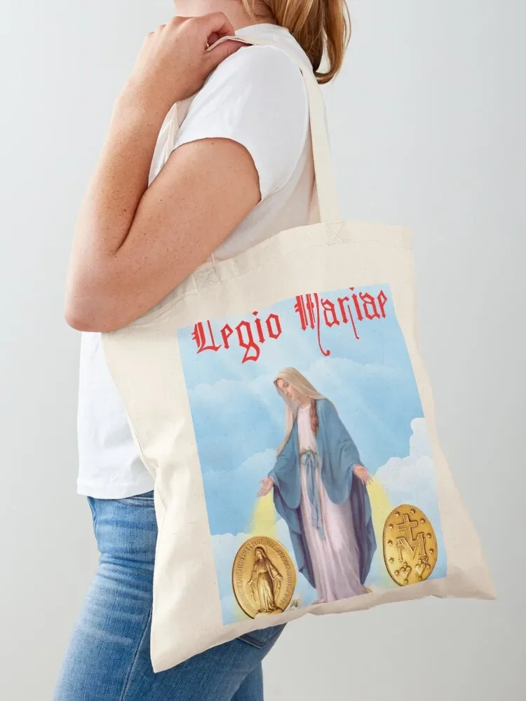 

Legion of Mary Tote Bag Women's beach bags Lady bag foldable reusable bag canvas shopping