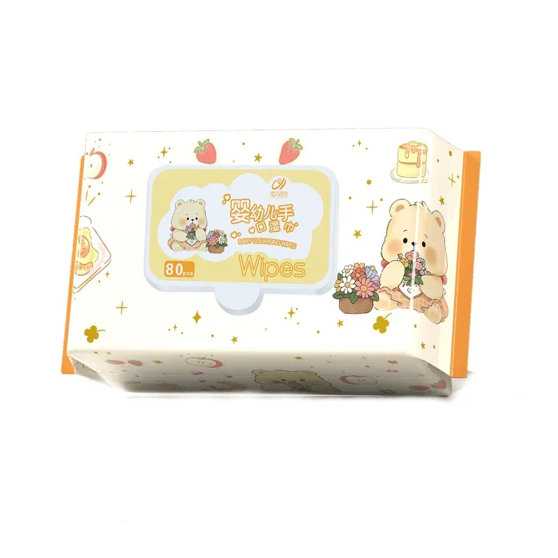 Baby Wipes 80 Pumping Baby Hand Wipes Paper Household Cleaning Wet Wipes