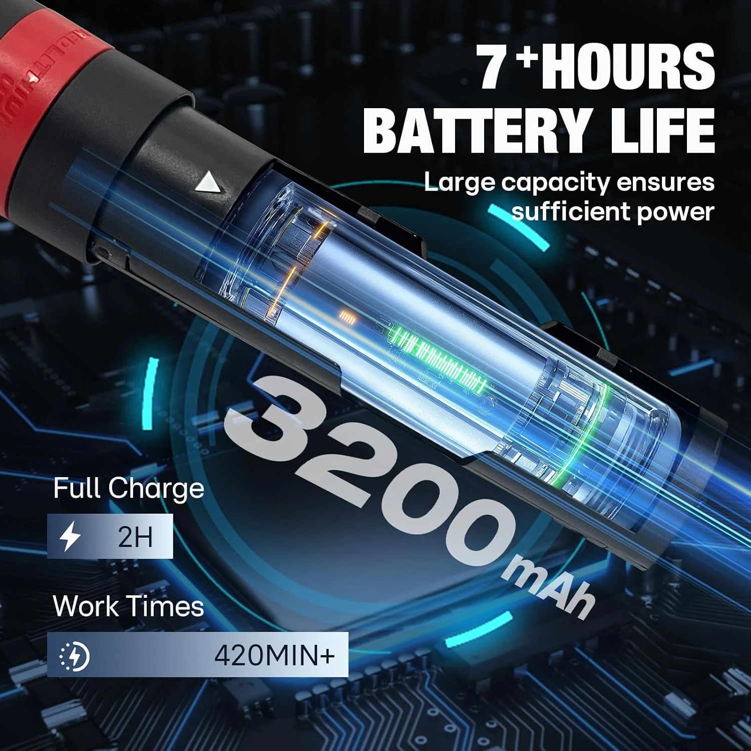 4V 3200mAh Rechargable Li-ion Battery for 48-11-2131 Compatible with Milwaukee Headlamp Flashlight & Other Milwaukee 4V Devices