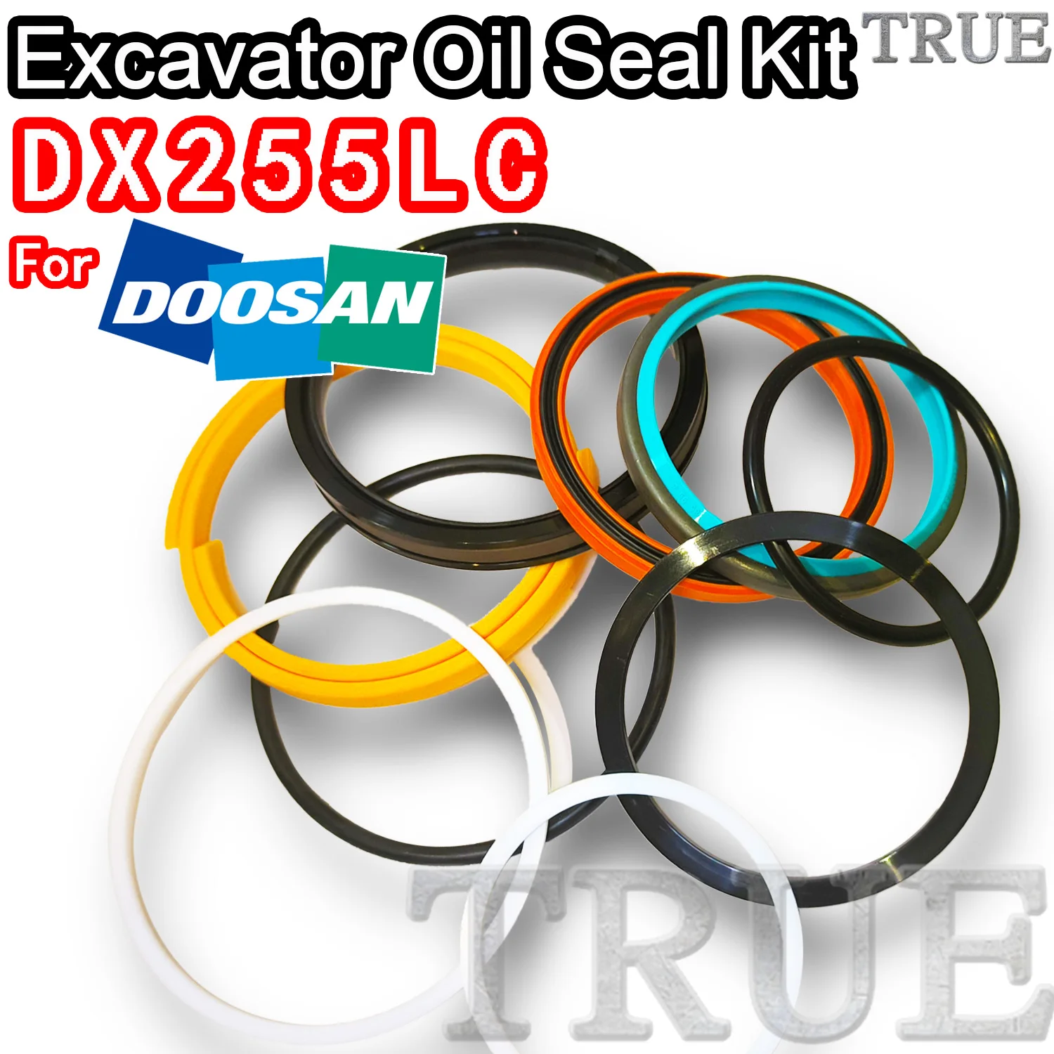 For DX255LC Doosan Oil Seal Excavator Repair Kit Parts MOTOR Piston Rod Shaft Replacement Dust Bushing FKM High Quality Control