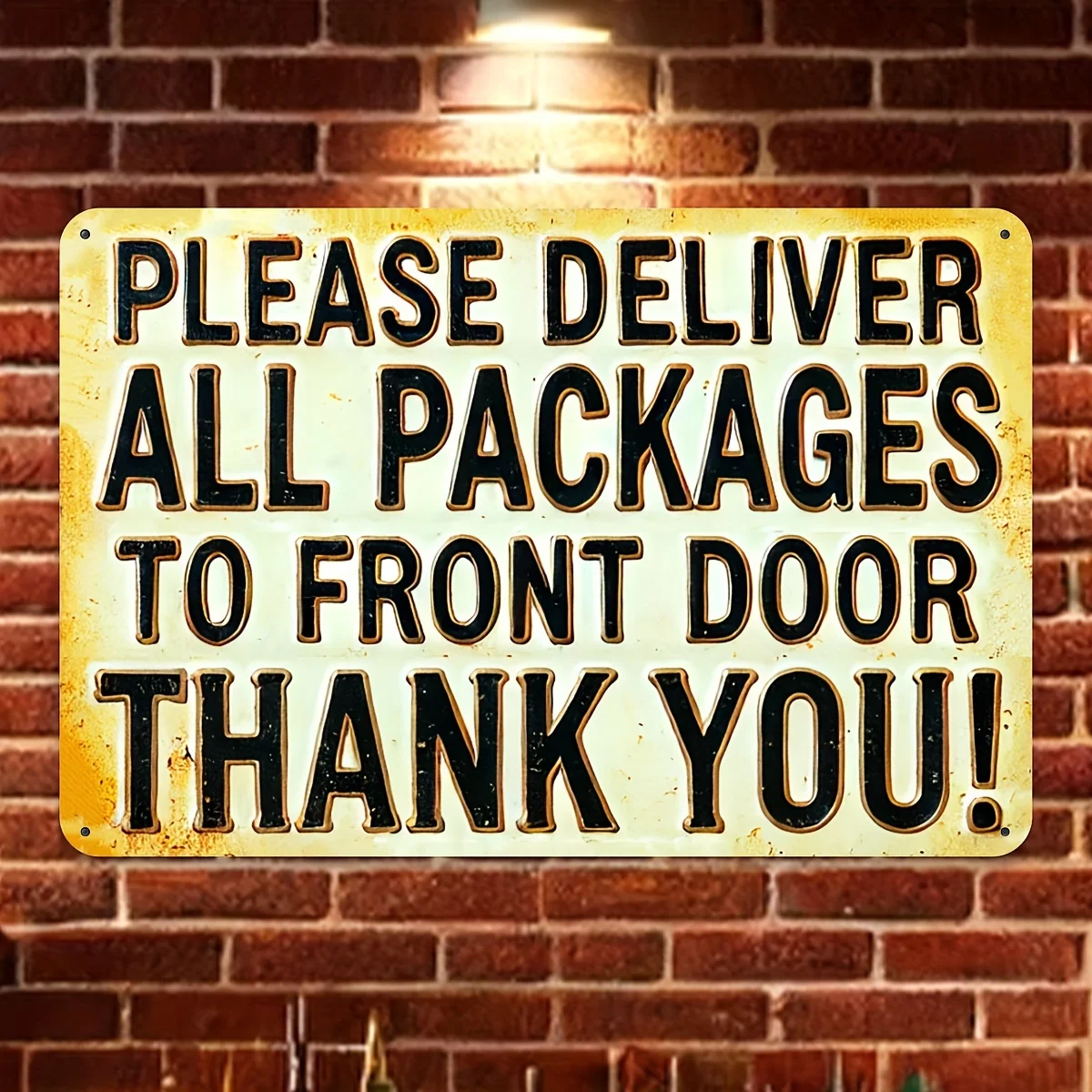 Iron Delivery Instruction Sign - 