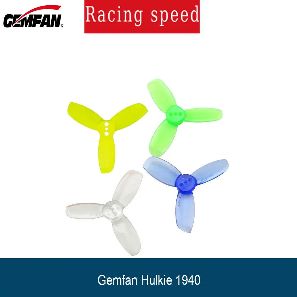 4Pairs Gemfan Hulkie 1940 1.9x4.0 PC 3-Blade Propeller Prop CW CCW For 1104 1105 Motor RC Racer Racing Drone