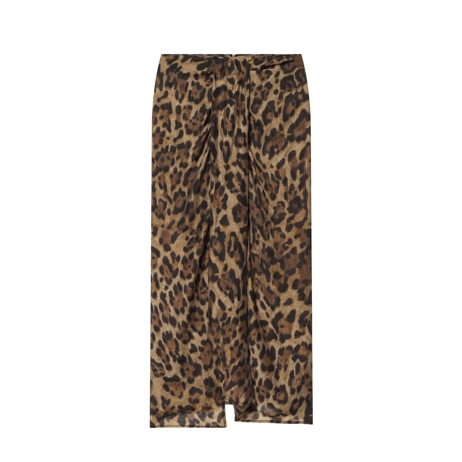 European and American style 2026 summer new product light and mature style high-waist temperament animal print wrap skirt