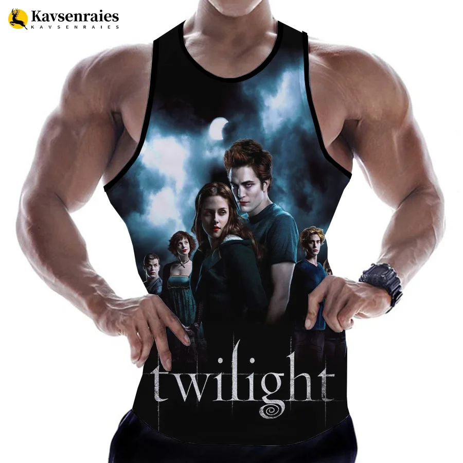 

2023 New Fashion Summer The Twilight Saga Men Tank Tops Sleeveless Spring Harajuku Streetwear 3D Printed Tops Men's Clothing