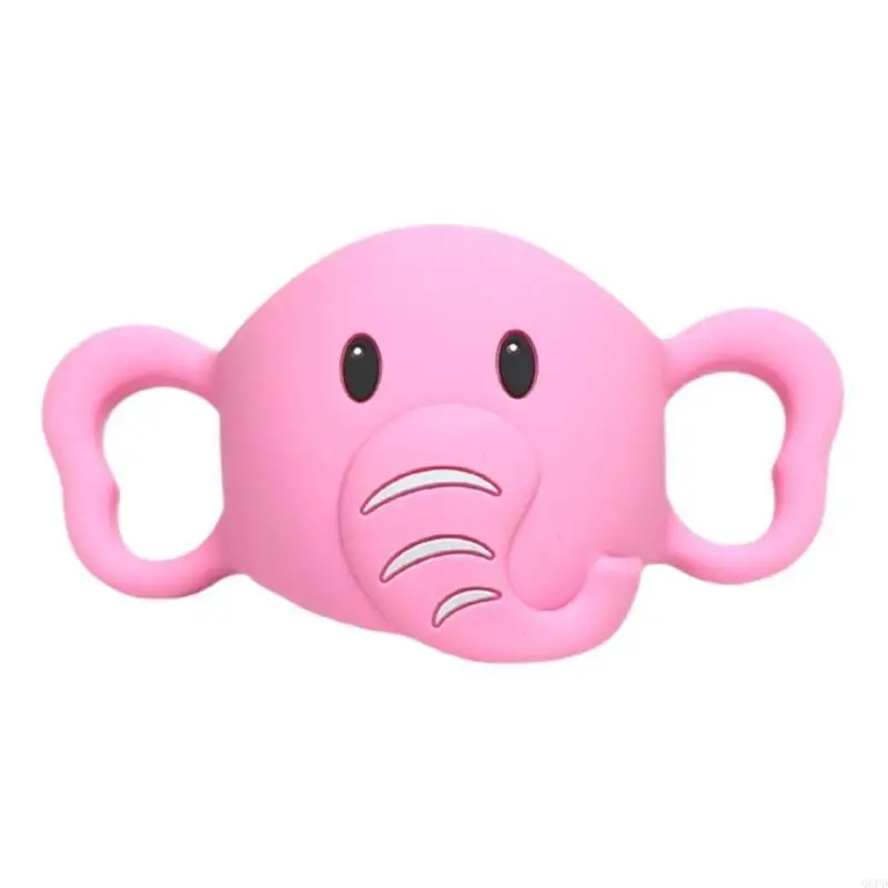 

Baby Bottle Handles Elephant Pattern Easy Grip Handles Silicone Grip