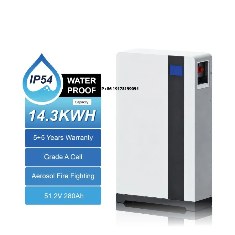 51.2V 280Ah 14KWh Stackable LiFePO4 Battery Industrial Energy Storage Hybrid Split Type IP54 Protection MPPT Controller CAN/WiFi