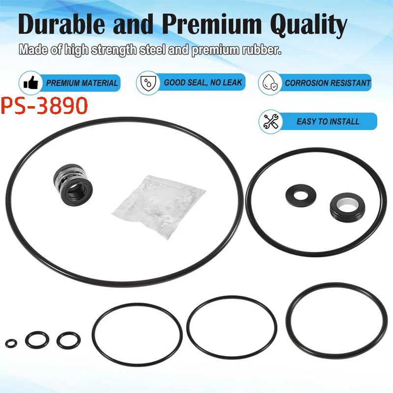 O-Ring Rebuild Repair Kit for Jandy Zodiac FHPF, FHPM, FloPro & VS FloPro Series Pool Pump,  O-Rings/PS-3890 Shaft Seal Etc