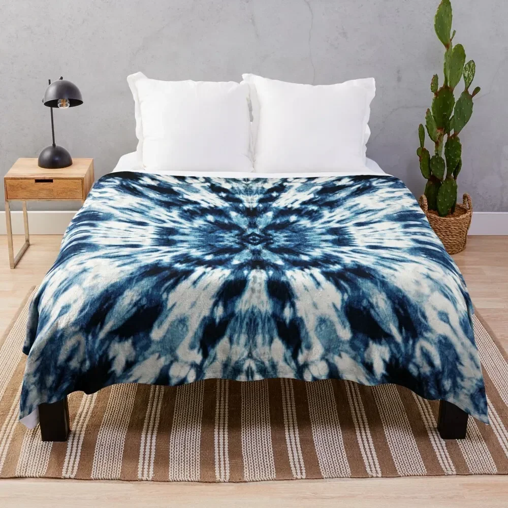 

Shibori print Throw Blanket Warm Napping Blanket for Office Couch Bed