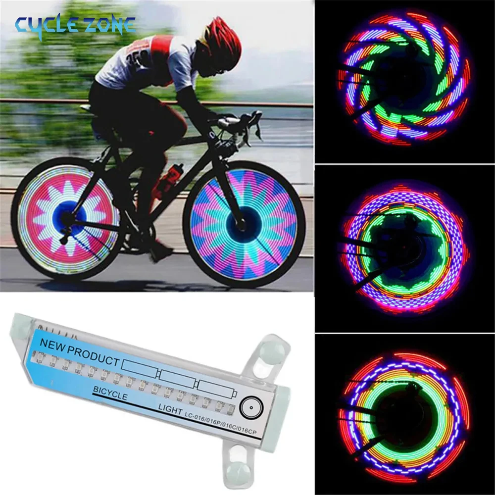 

Bike Wheel Light Bicycle Spoke Light 16LED Flash Spoke Warning Lamp 30 Different Pattern Outdoor Cycling Lights for 20 In Wheels