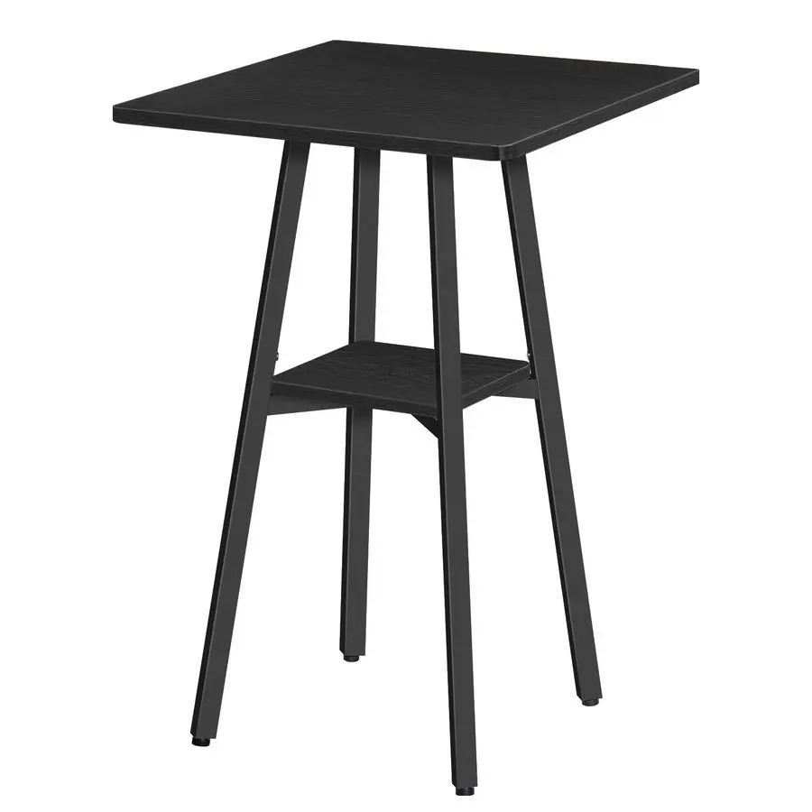 Bar Table, 2Tier High Top Pub Table, Counter Height Table with Storage, Small Kitchen Dining Table, 36.6 High Bar Table for Liv