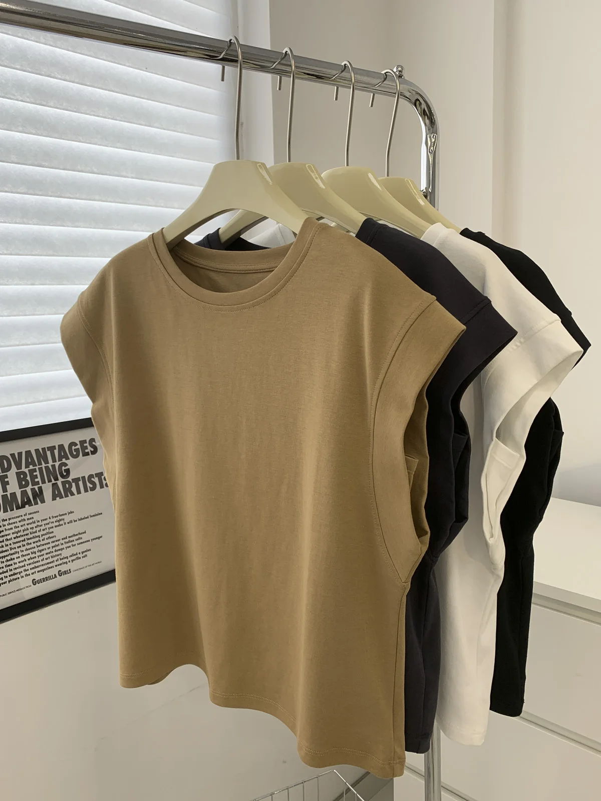 Plus Size 300Pou Dames T-shirt Zomer Outdoorkleding Anti-Licht Kleine Flng Sve Brede Oulder Top Pure Kleur