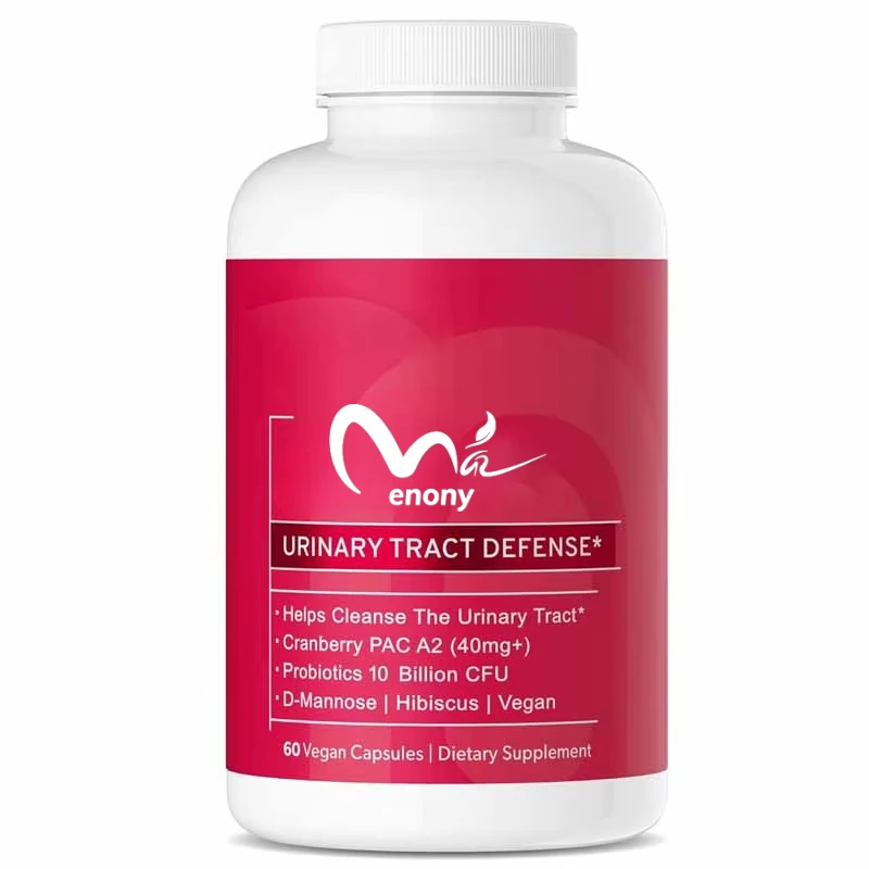 40mg D-mannose and probiotic cranberry urinary tract health supplement cleansing support 60 vegetarian capsules