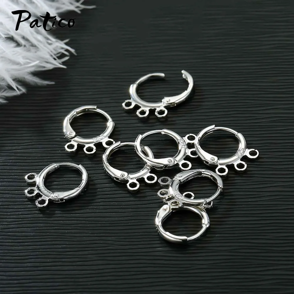 New Arrivals 925 Sterling Silver DIY Earrings Clasps Hooks Woman Jewelry Findings Earrings Accessories Components
