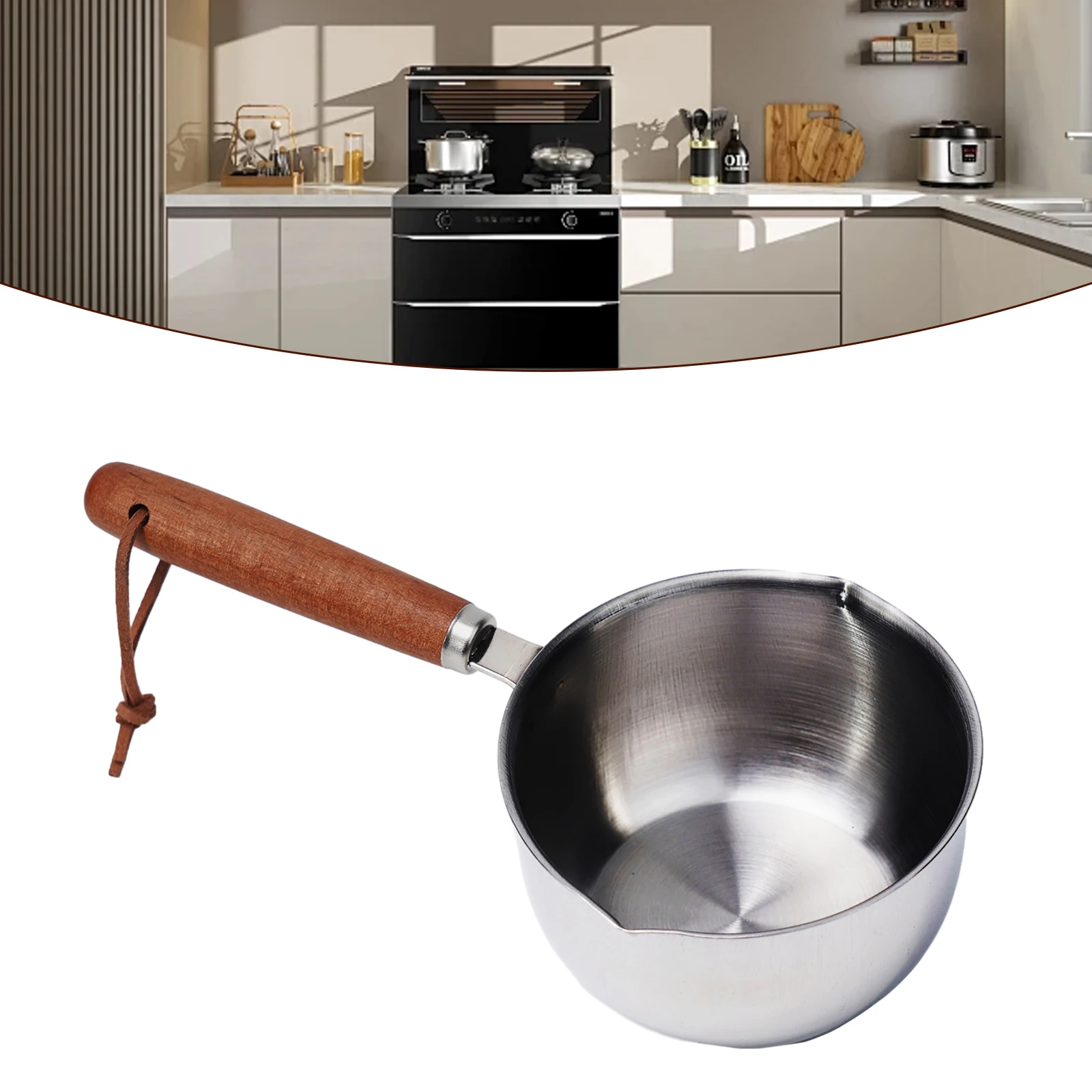 1x Stainless Steel Oil Pot Milk Pan Stainless Steel Sauce Small Saucepan Cooking Boiling Butter Warmer Melting Pan