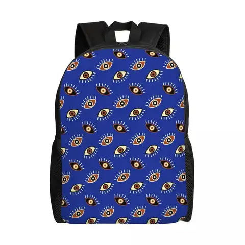 Evil Eye Backpack Vintage Print Style Backpacks Girl Travel Print School Bags Colorful Rucksack