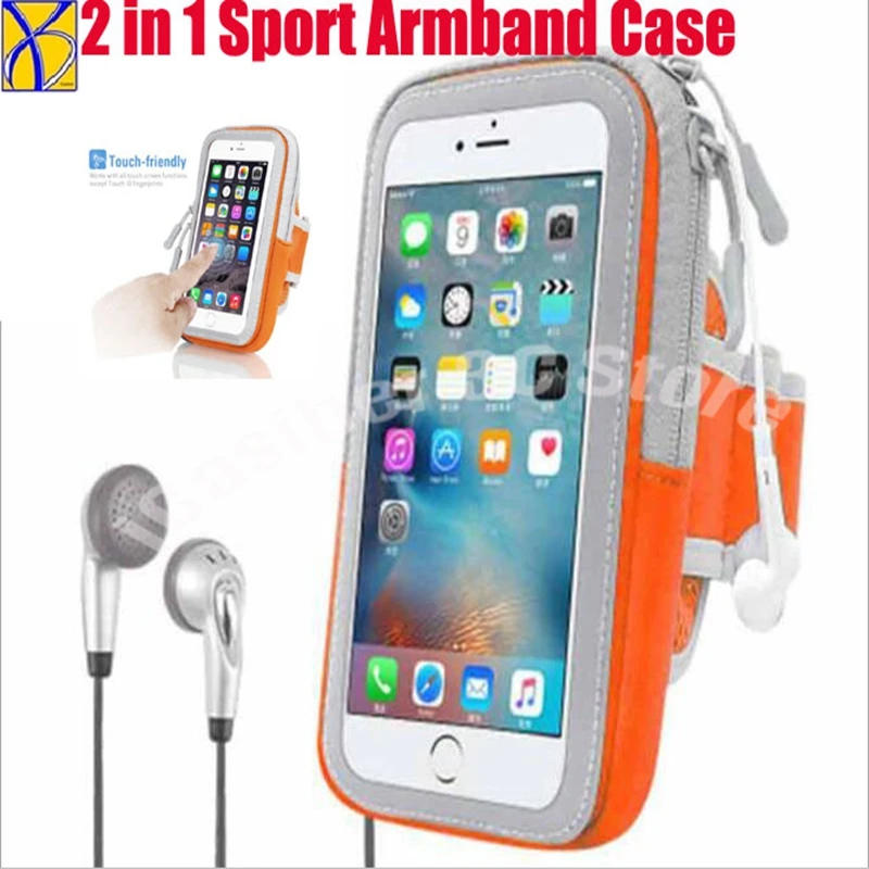 แขน Armband ฝาครอบโทรศัพท์กันน้ำวิ่งกีฬาเข็มขัดกระเป๋าสำหรับ Iphone X 8 7 6 6S plus สำหรับ Samsung S7 S8 Edge S9