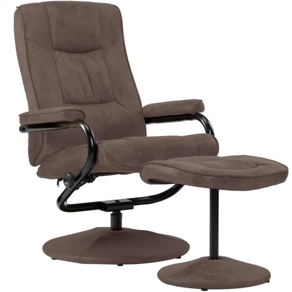 

TV Armchair with Foot Stool Brown,Living Room Chairs,Cafe Chairs,Swiveling Recliner Chair,Pedicure Chair,for Living Room, Bedroo