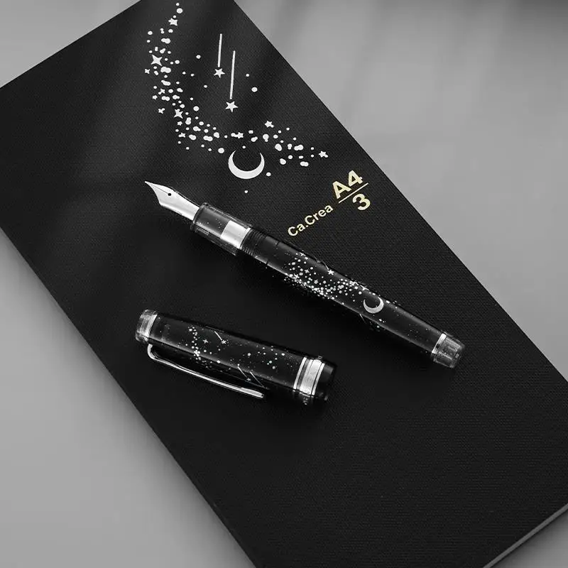 Japan SAILOR X PLUS Limited Starry Sky Resin 14K Gold Nib Fountain Pen Meteor Moon Writing Business Christmas Gift Ink Set