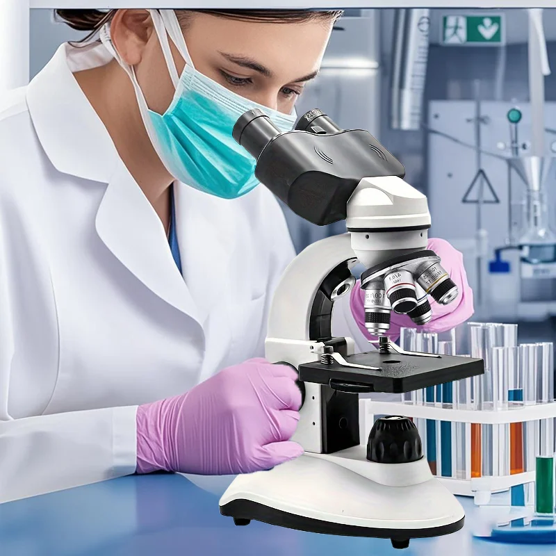 Portable Microscope For Kid,Optical Compound Binocular Microscope,40x-5000x Adult Microscope Suitable For School Laboratory