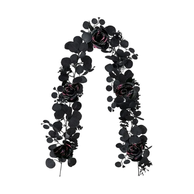 Seasonal Porch Accent Piece, 175 Black Flexible Form for Rail Wraps, Door Frames and Event Display Styling J0MC