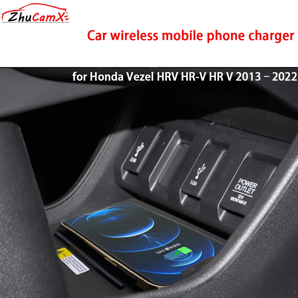

for Honda Vezel HRV HR-V HR V 2013–2022 Center Console Storage Wireless Mobile Phone Charger QI 18W iPhone Magsafe Fast Charging