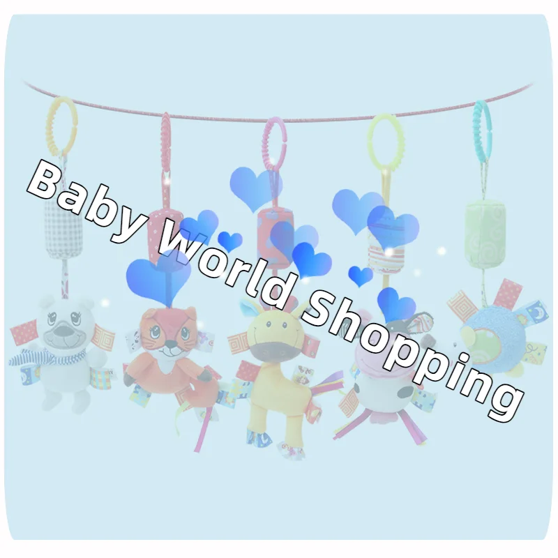 Sensorische Hängespielzeuge für Neugeborene, weiche Lernspielzeuge für Kleinkinder, Kinderwagen, Babybett, Wiege mit Beißring für Kleinkinder