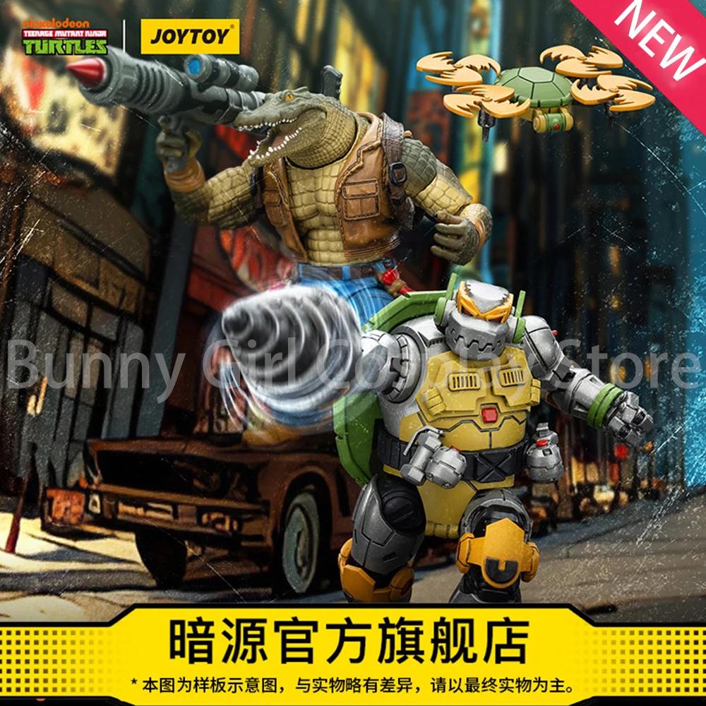 New Joytoy 1/18 Teenage Mutant Ninja Turtles Action Figure Tmnt Metalhead Figures Tmnt Leatherhead Statue Decoration Desk Toys