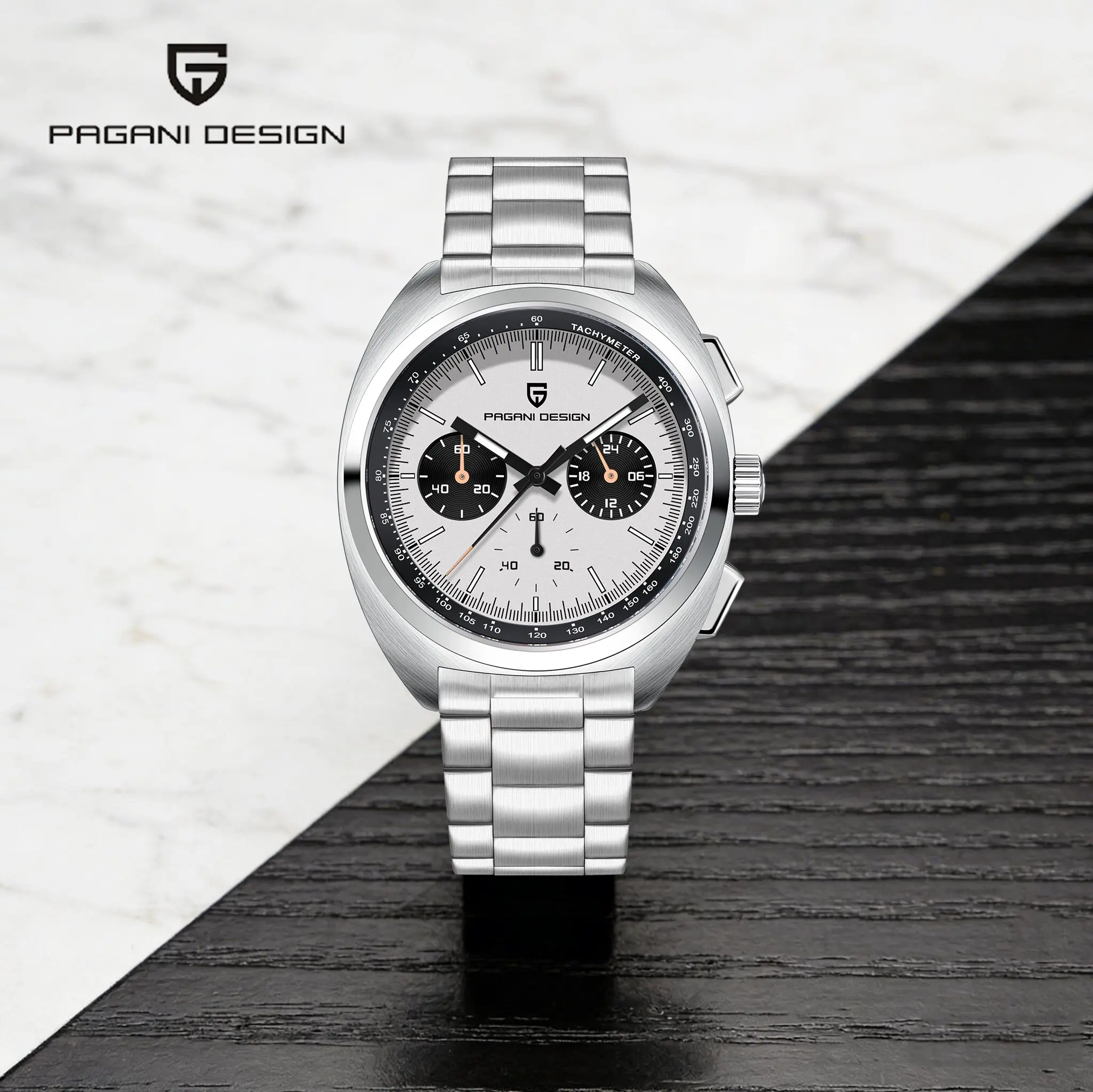 

PAGANI DESIGN Exquisite Simple Men's Quartz Watch Low Key Light Luxury Stainless Steel Small Three-Pin Sapphire Mirror Diver Wat