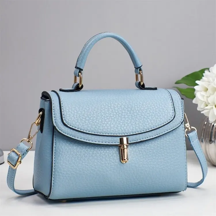

Vintage Soft Leather Small Square Bag for Women - Korean-Style Solid Color Crossbody, Elegant Shoulder Bag