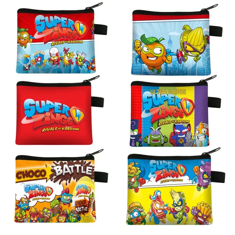 Super Zings Coin Purses Woman Cartoon Game Zipper Wallets Mini Multifunction Toy Storage Bag Children Best Gift Key Bag