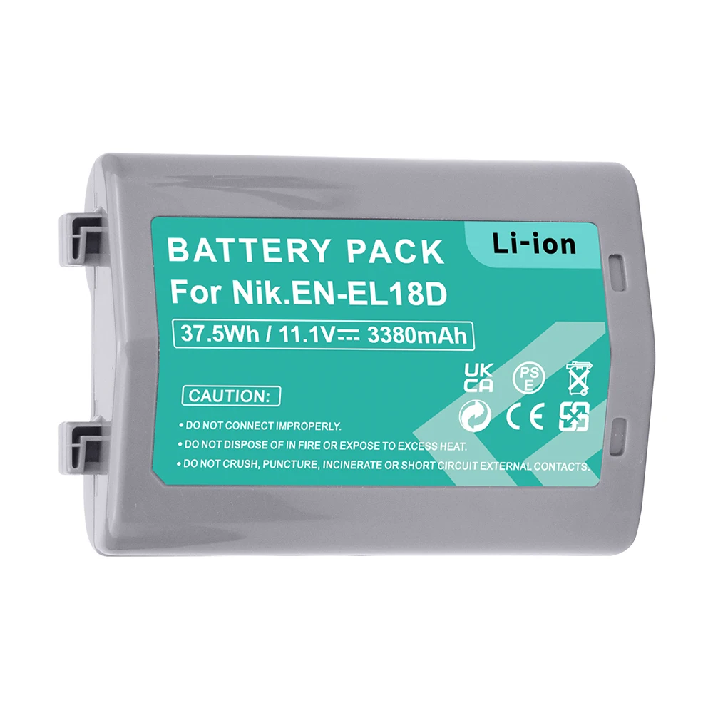 3380mAh EN-EL18D Camera Battery for Nikon EN EL18 EN EL18A Nikon Z9 D6 D5 D4S D800 D810 D850 D500 MB-D17 MB-D18 Battery Grip