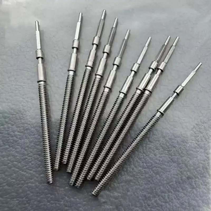 10pcs 505 507 515 Movement Watch Crown Stem Fits 505 507 515 517 Movement Watch Winding Stem Crown Steel Stem Watch Accessories